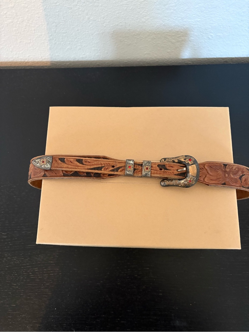 Vintage “Ricardo” Hand tooled Western belt